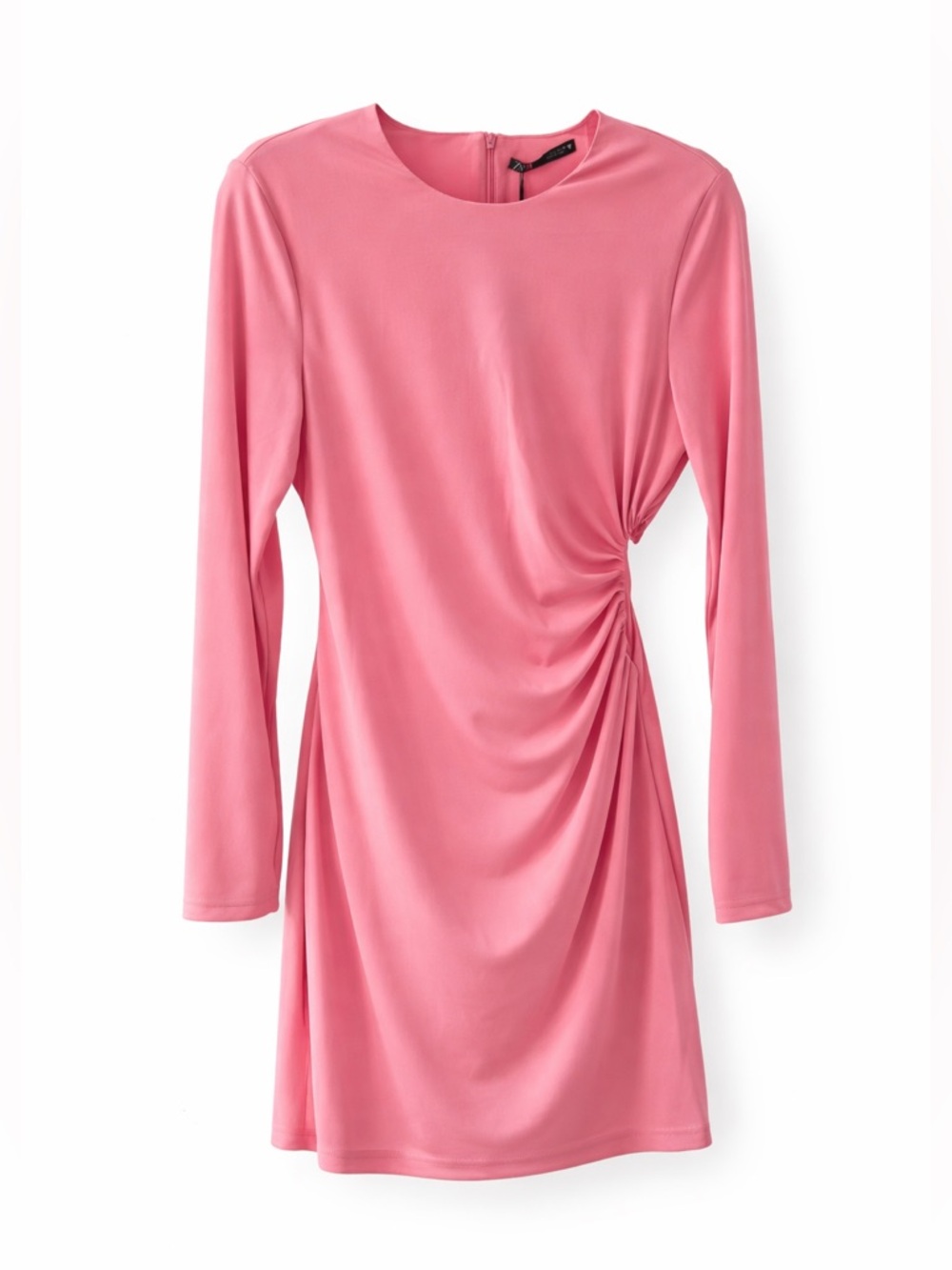 Zara Rose-Pink Long Sleeve Side-Heart Dress